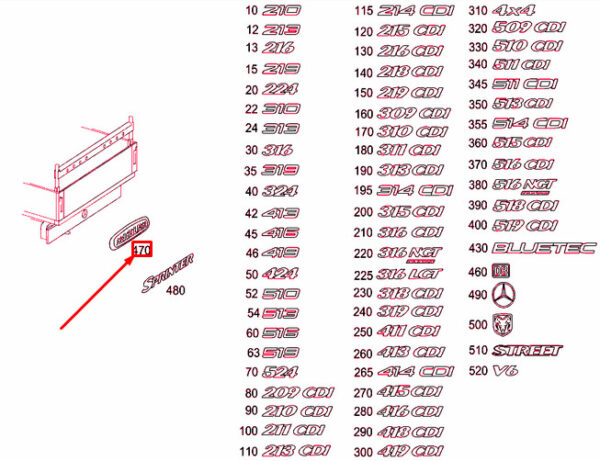 A9018170125 - MERCEDES-BENZ SPRINTER 906 REAR CROSS MEMBER FACTORY LABEL A9018170125 NEW GENUINE