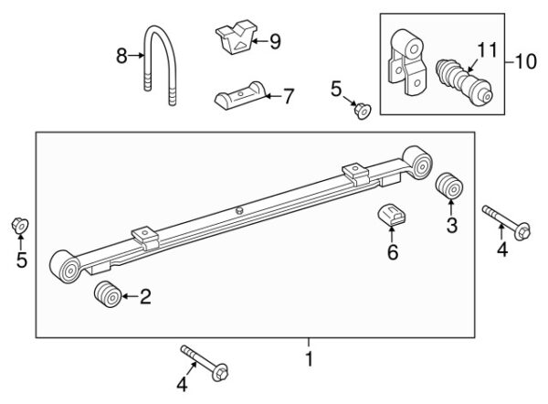 A9063250154 - NEW MERCEDES-BENZ SPRINTER CLASS REAR LEAF SPRING PLATE A9063250154 GENUINE