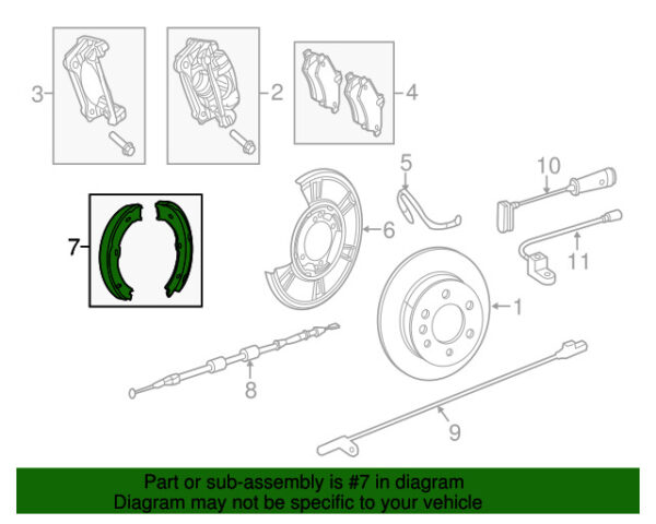A906420032028 - NEW MERCEDES-BENZ SPRINTER CLASS REAR PARKING BRAKE SHOE A906420032028 ORIGINAL