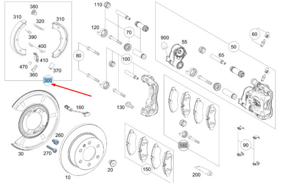 A9064200420 - Mercedes-Benz Sprinter W907 Brake Jaw Parts Kit A9064200420 NEW ORIGINAL