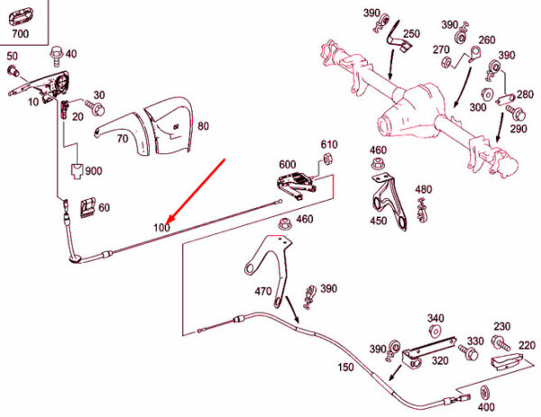 A9064205185 - MERCEDES-BENZ SPRINTER 906 FRONT BRAKE CABLE A9064205185 NEW GENUINE