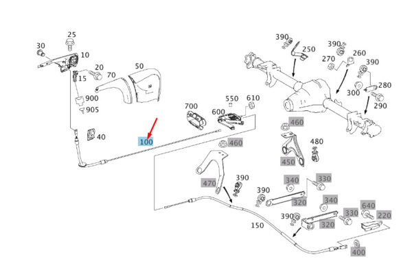 A9064205585 - NEW MERCEDES-BENZ SPRINTER W906 FRONT PARKING BRAKE CABLE A9064205585 ORIGINAL