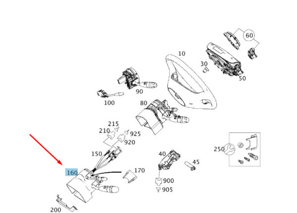 A9064620023 - NEW MERCEDES-BENZ SPRINTER W906 STEERING COLUMN TRIM A9064620023 ORIGINAL