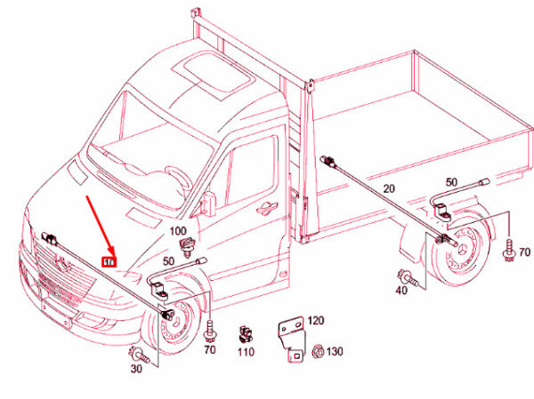 A906540031764 - NEW MERCEDES-BENZ SPRINTER 906 ABS SENSOR A906540031764 10-17 GENUINE