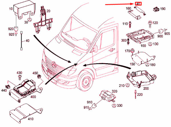 A9065405215 - NEW MB SPRINTER 906 ANTI-THEFT ATTACHMENT ANGLE BRACKET A9065405215 OEM