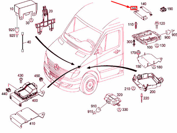 A9065450273 - Mercedes-Benz Sprinter 906 ANTI-THEFT LOCKING MECHANISM A9065450273