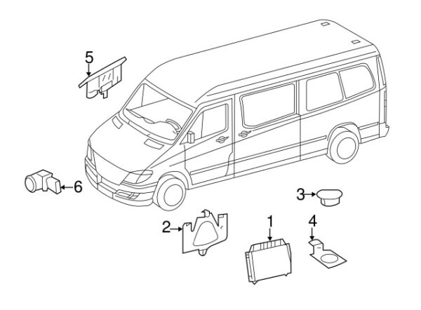 A9065454240 - NEW MERCEDES-BENZ SPRINTER CLASS PARKING AID SYSTEM SPEAKER HOLDER A9065454240