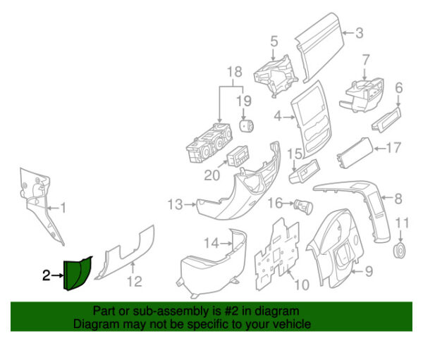 A90668908087J69 - Mercedes-Benz SPRINTER CLASS RIGHT INSTRUMENT PANEL SIDE COVER A90668908087J69