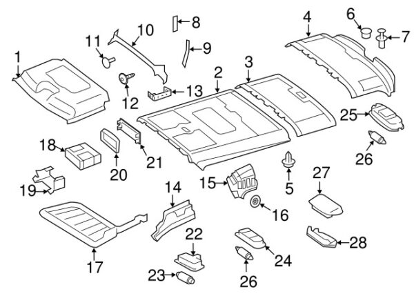 A9066950137 - NEW MERCEDES-BENZ SPRINTER CLASS RIGHT ROOF INSULATOR A9066950137 GENUINE