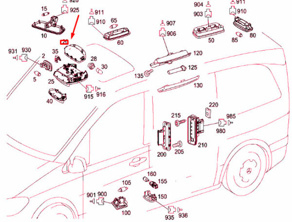 A9066950469 - MERCEDES-BENZ VITO W639 Roof Lower Part Rack A90669504697J69 NEW