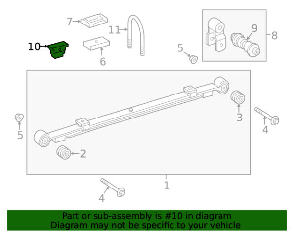 A9073250600 - NEW MERCEDES-BENZ SPRINTER CLASS REAR LEAF SPRING BUMPER A9073250600 GENUINE