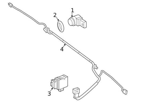 A9075404405 - NEW MERCEDES-BENZ SPRINTER CLASS REAR PARKING AID SYSTEM HARNESS A9075404405
