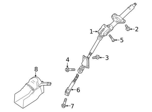 A9079900000 - NEW MERCEDES-BENZ SPRINTER CLASS CENTRE LOWER STEERING COLUMN BOLT A9079900000