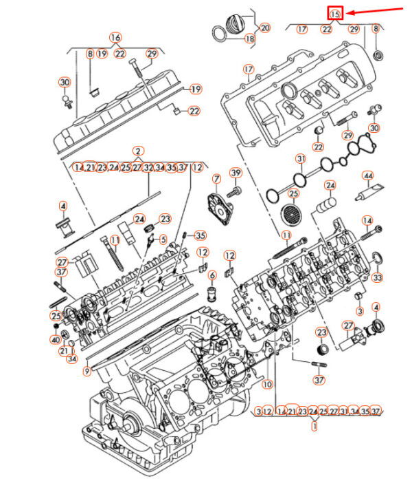 079103471AT - NEW AUDI A6 C6 LEFT CYLINDER HEAD COVER WITH GASKET 079103471AT ORIGINAL