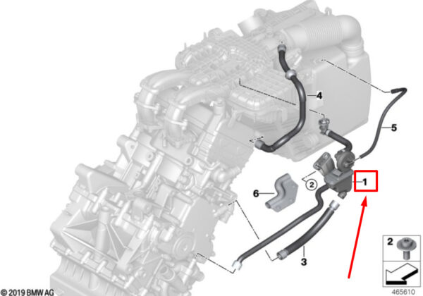 11158544835 - BMW i3 I01 Oil Separator Crankcase Ventilation 11158544835 8544835 ORIGINAL