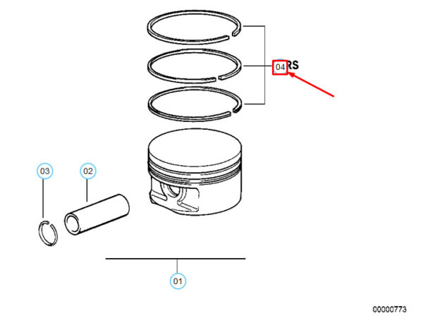 11251740855 - BMW 3 E36 Piston Rings Repair Kit 11251740855 ORIGINAL