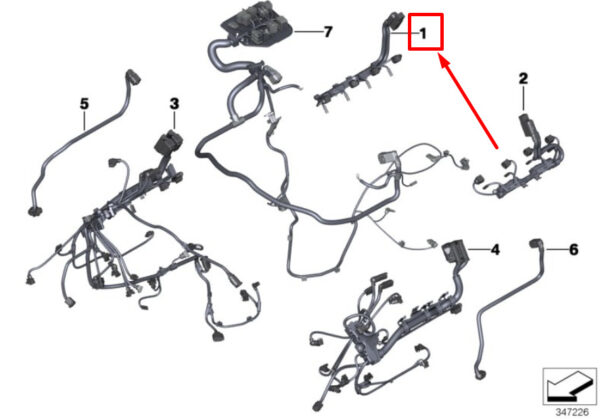 12518044501 - BMW 6 F12 Engine Ignition Module Wiring Harness 12518044501 8044501 ORIGINAL