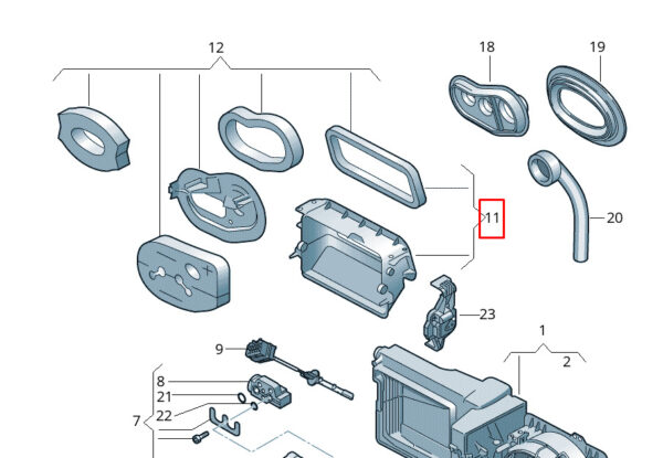 12E820303 - NEW VOKSWAGEN UP AIR INTAKE DUCT 12E820303