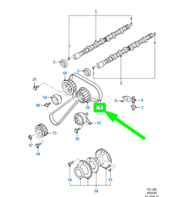 1449040 - FORD RANGER MK2 Timing Belt 1449040 6M34-6268-AA ORIGINAL