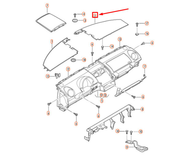 1C0819402D62J - NEW VOLKSWAGEN BEETLE 9C INSTRUMENT PANEL RIGHT COVER 1C0819402D62J ORIGINAL
