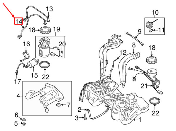 1K0201294J - NEW AUDI A3 SPORTBACK 8P FUEL RETURN LINE 1K0201294J