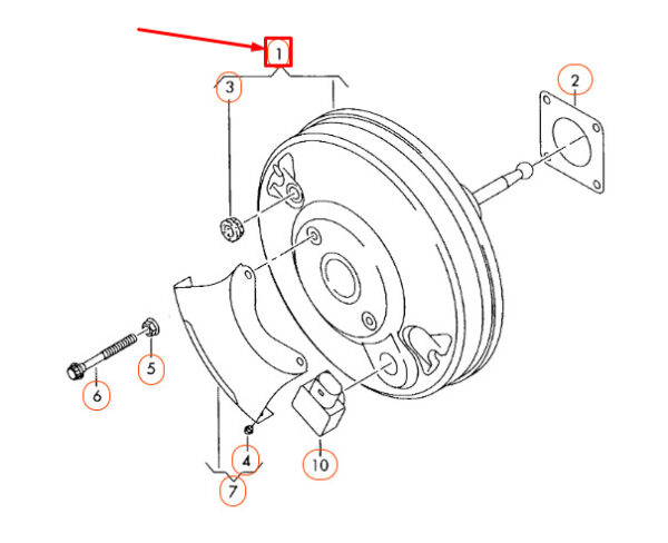 1K1614106AB - NEW AUDI A3 8P BRAKE SERVO LHD 1K1614106AB ORIGINAL