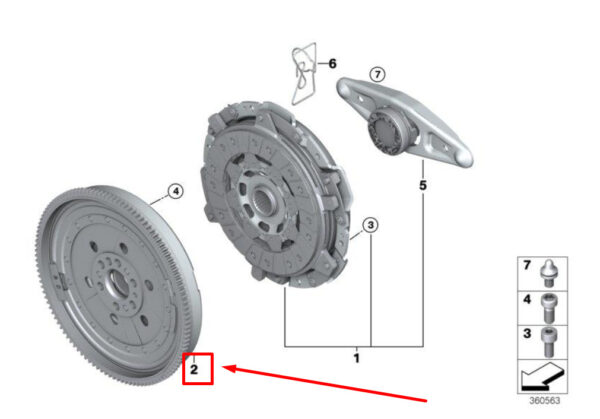 21212283028 - BMW 2 Coupe F22, F87 Twin Mass Flywheel 21212283028 2283028 ORIGINAL