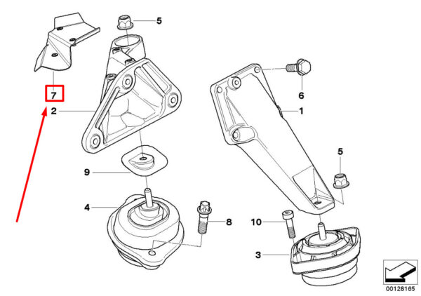 22116754500 - BMW X3 E83 Right Heat Protection Plate 6754500 22116754500 ORIGINAL