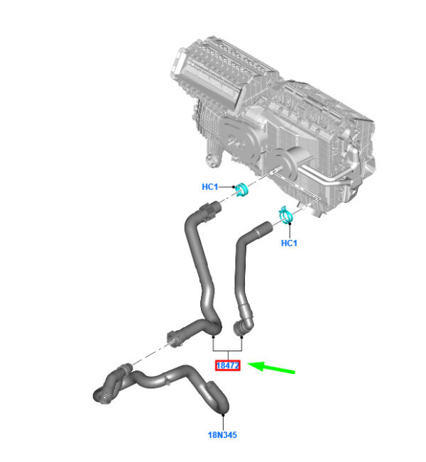 2518633 - FORD KUGA MK3 Heater Water Hose 2518633 ORIGINAL