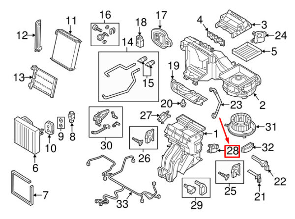 2Q0907511G - NEW AUDI Q3 F3 HEATER FLAP MOTOR ACTUATOR 2Q0907511G ORIGINAL