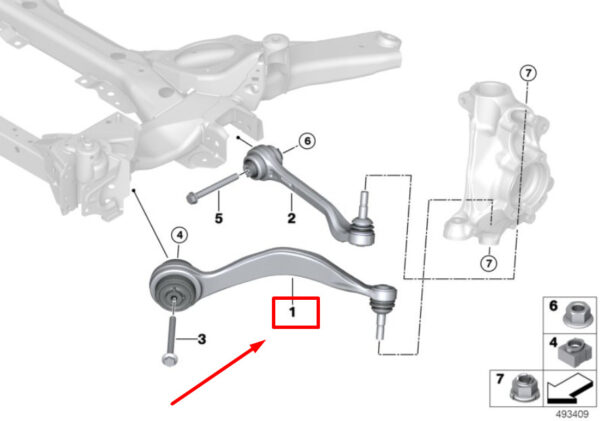 31106879543 - NEW BMW 3 G20 FRONT LEFT CONTROL ARM 6879543 31106879543 ORIGINAL