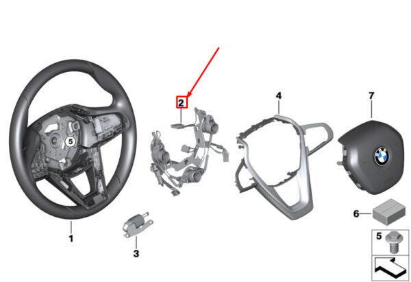32306884320 - BMW X3 G01 Steering Wheel Connecting Line 32306884320 ORIGINAL