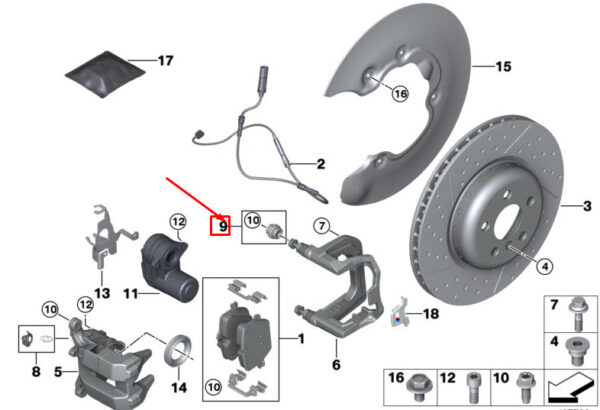 34206894211 - BMW 3 G20 Rear Bellows Repair Kit 34206894211 ORIGINAL