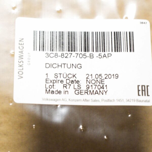 3C8827705B5AP - NEW VW CC 358 REAR TRUNK LID SEAL 3C8827705B5AP
