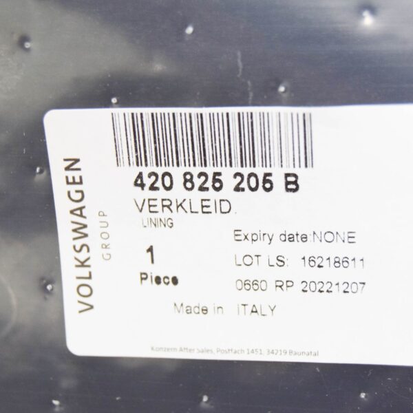 420825205B - NEW AUDI R8 42 REAR UNDERBODY TRIM 420825205B ORIGINAL