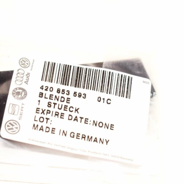 42085359301C - NEW AUDI R8 42 LEFT AIR INTAKE TRIM PLATE 42085359301C