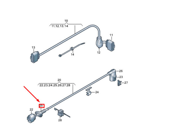 4A0906102 - NEW AUDI A3 8V VACUUM PUMP WIRING HARNESS GROMMET 4A0906102 ORIGINAL