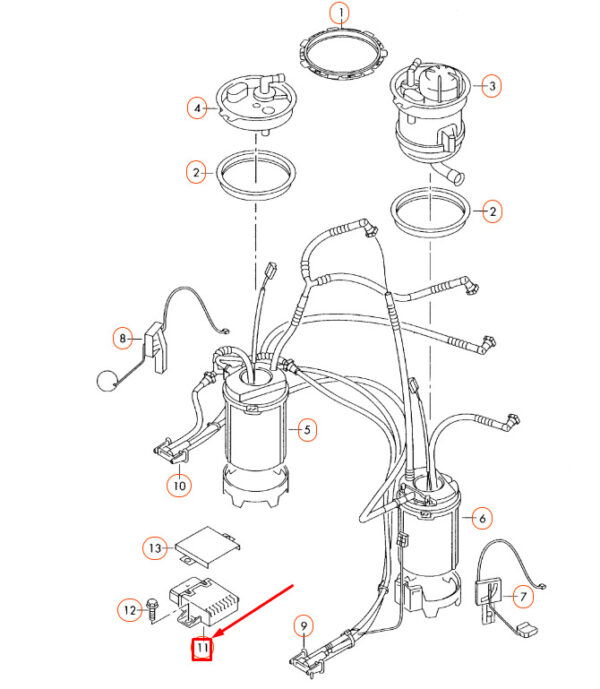 4F1906093C - AUDI Q7 4L Fuel Pump Control Unit 4F1906093C ORIGINAL