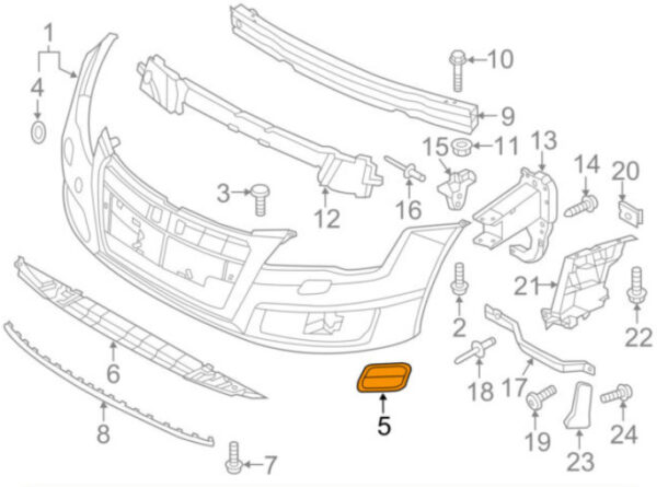 4G8955275DGRU - NEW AUDI A7 4G LEFT HEADLIGHT WASHER COVER 4G8955275DGRU 4G8955275D GRU