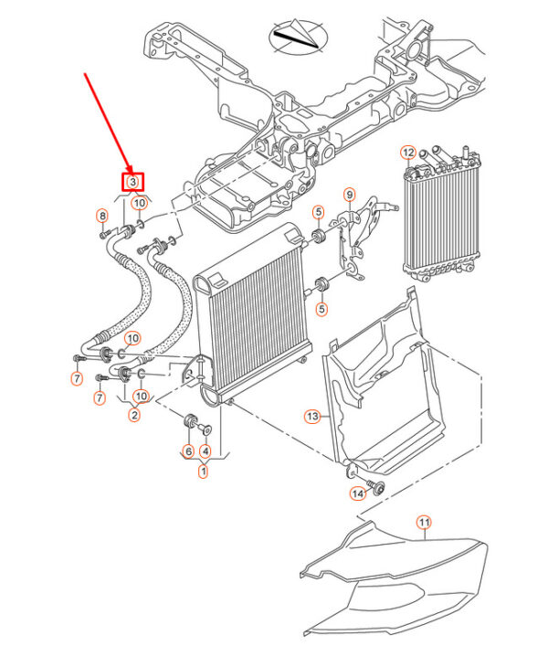 4H0115223E - NEW AUDI A8 4H D4 OIL HOSE 4H0115223E ORIGINAL