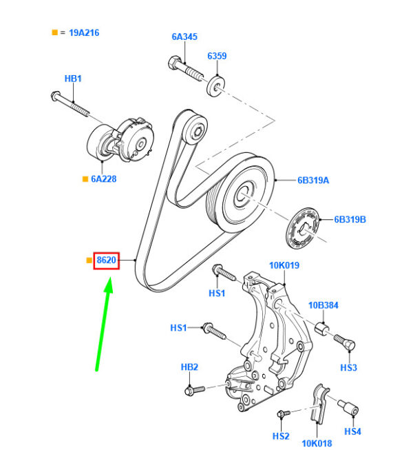 4M5Q-6C301-ED - FORD C-MAX M1 Driving V-Belt 4M5Q-6C301-ED 1702537 ORIGINAL