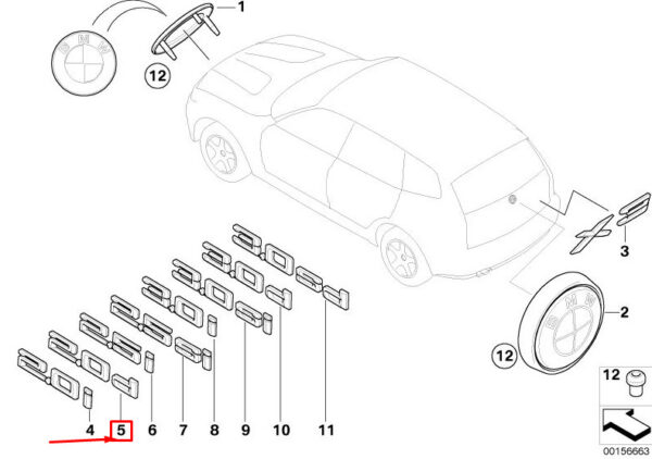 51143403017 - BMW X3 E83 Front Wing Label 2.0d 51143403017 3403017 ORIGINAL