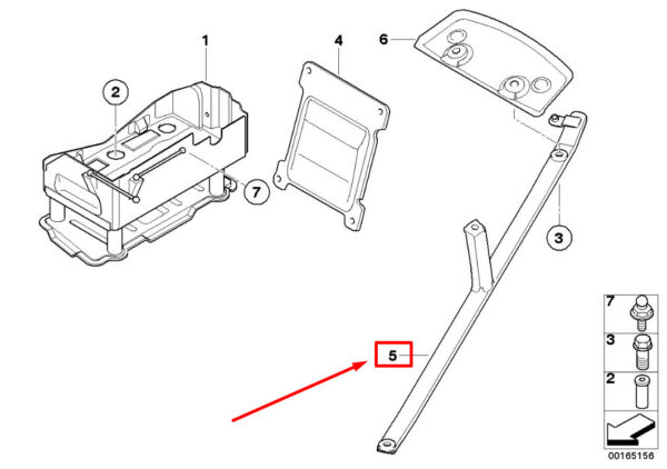 51717002726 - BMW 3 E46 Right Pull Rod 51717002726 7002726 ORIGINAL