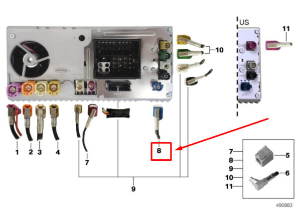 61118781510 - BMW X3 G01, F97 Aerial Gps Rep.Module 61118781510 8781510 ORIGINAL