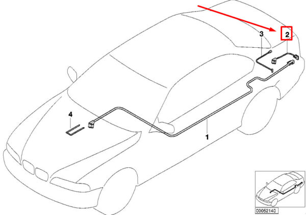61120140716 - BMW X5 E53 Cd-Changer Connection Cable 61120140716 0140716 ORIGINAL