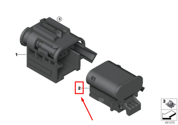 61139284295 - NEW BMW I01 HIGH-VOLTAGE SAFETYCONNECTOR PIN HOUSING 9284295 61139284295
