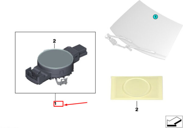 61356819590 - BMW 7 G11 Rain Sensor 61356819590 ORIGINAL