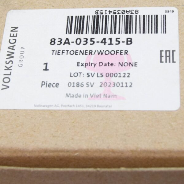 83A035415B - NEW AUDI Q2 GA FRONT LEFT DOOR BASS LOUDSPEAKER 83A035415B ORIGINAL