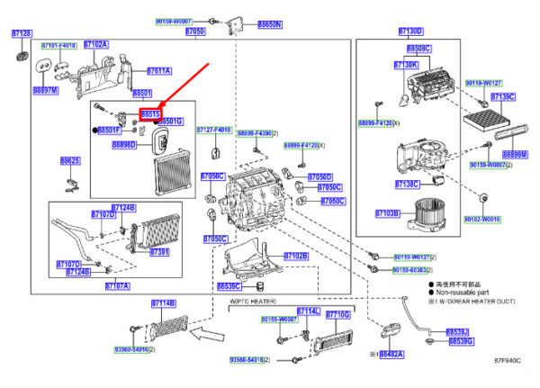 8851502770 - TOYOTA C-HR MK1 A/C Expansion Valve 8851502770 ORIGINAL