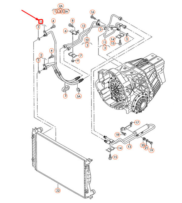 8E0317826T - AUDI A4 8E B7 Oil Pressure Line 8E0317826T ORIGINAL